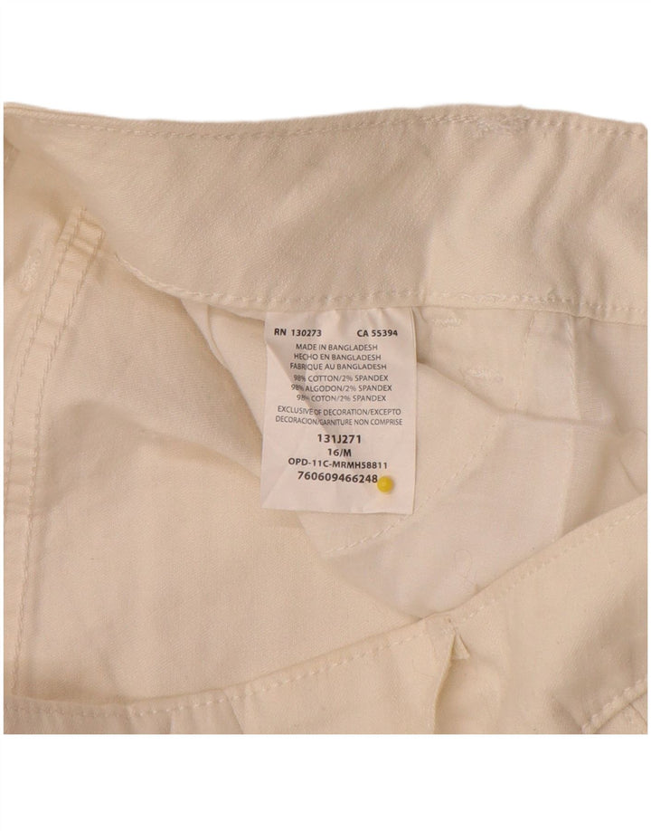Pantaloni Capri da donna Lee US 16 2XL W36 L20 Cotone bianco