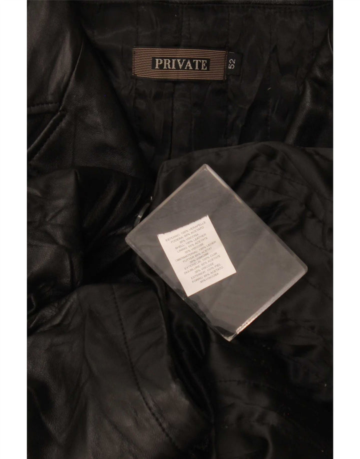 Cappotto in pelle da uomo privato IT 52 XL Nero