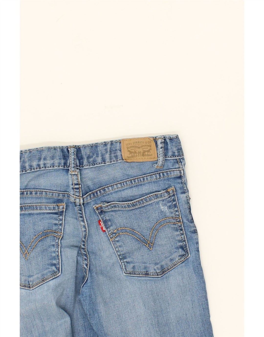 LEVI'S Boys Distressed Slim Jeans 9-10 Years W24 L24 Blue Cotton Vintage Levi's and Second-Hand Levi's from Messina Hembry 
