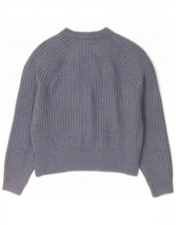 Maglione cardigan oversize corto da donna Marks & Spencer UK 10 piccolo blu