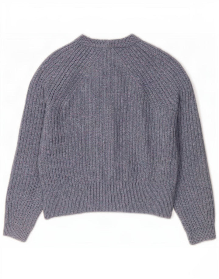 Maglione cardigan oversize corto da donna Marks & Spencer UK 10 piccolo blu