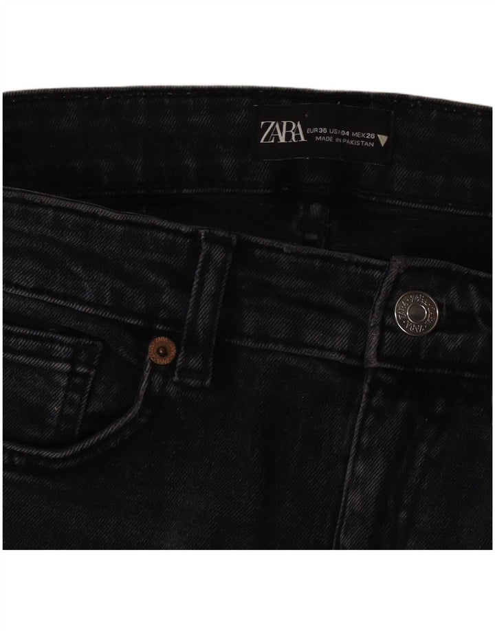 Jeans Bootcut da donna Zara EU 36 XS W26 L25 cotone nero