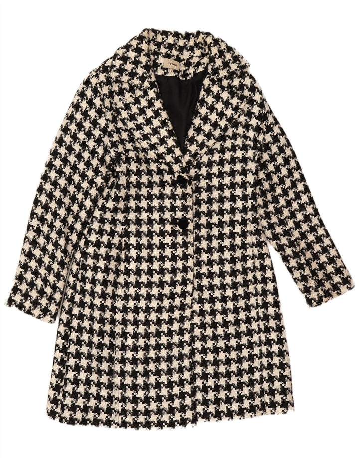 Cappotto oversize da donna Koton UK 10 piccolo in lana pied de poule nera