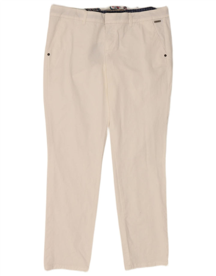 Pantaloni chino Guess Berta slim fit da donna W34 L29 bianchi