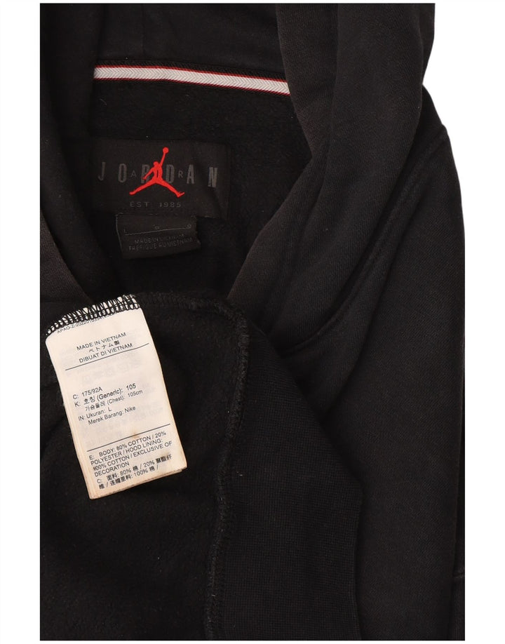 Felpa con cappuccio da uomo Jordan Large in cotone nero