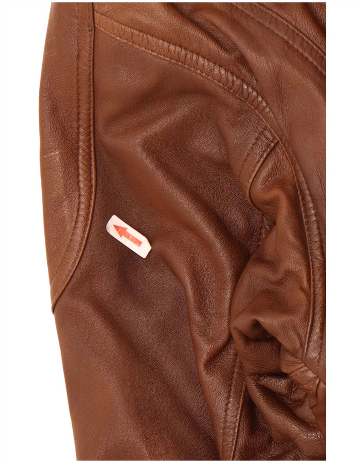 Giacca in pelle da uomo Kartel UK 40 Large in pelle marrone