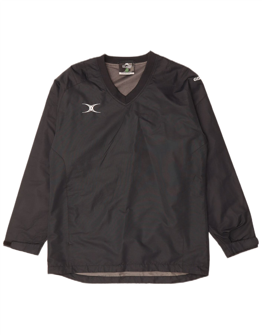 Giacca a vento pullover da uomo VINTAGE UK 34 XS poliestere grigio