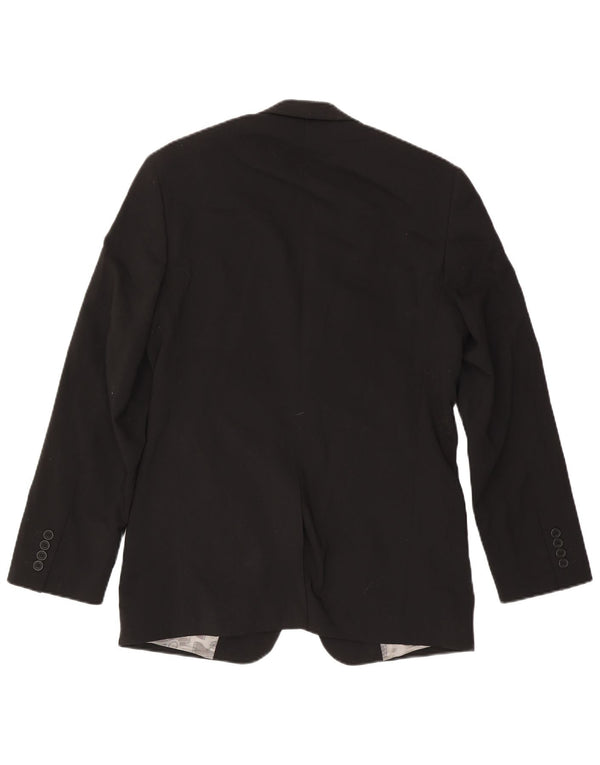 Giacca blazer da uomo a 2 bottoni Ted Baker UK 38 lana nera media