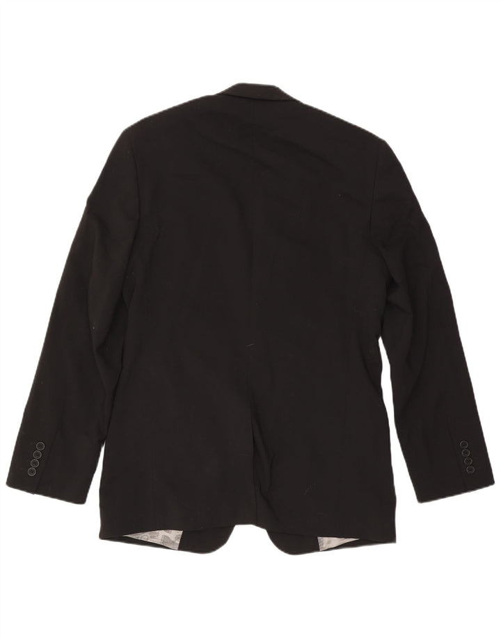 Giacca blazer da uomo a 2 bottoni Ted Baker UK 38 lana nera media