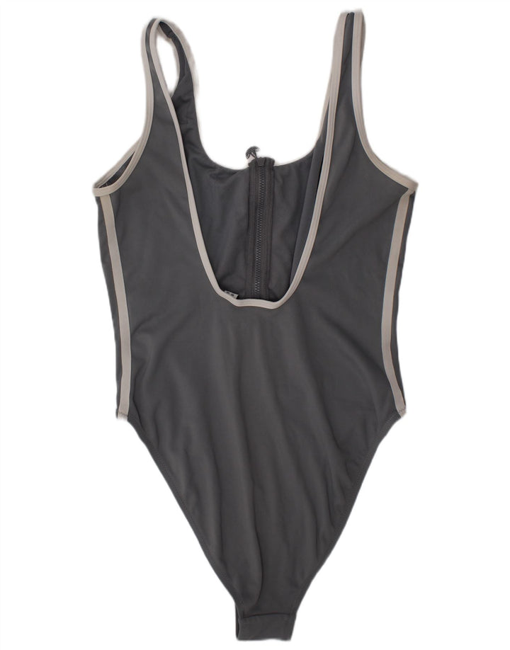 Costumi da bagno da donna Adidas UK 12 Sport in poliestere grigio medio