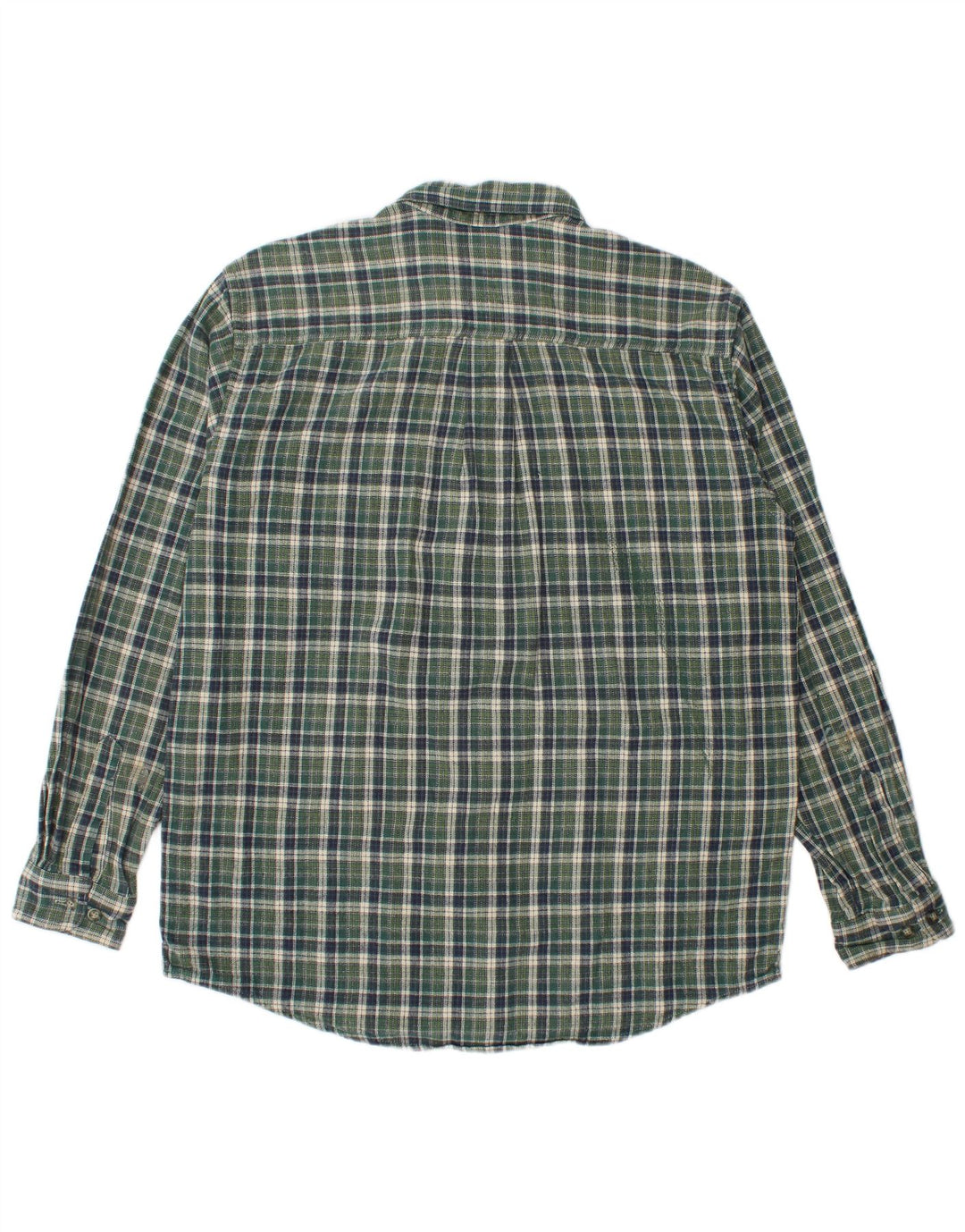 Camicia da uomo in flanella L.L.Bean in cotone scozzese verde medio