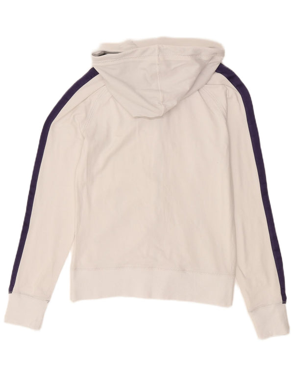 Felpa con cappuccio e zip da donna Puma UK 12 Medium White Colourblock