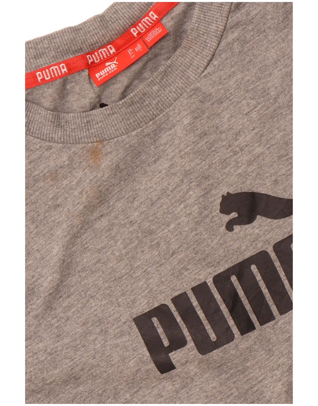 T-shirt grafica da uomo PUMA grande in cotone grigio