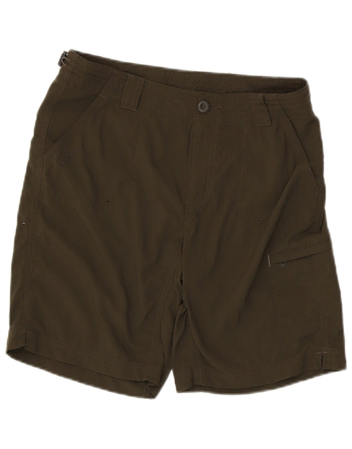 Pantaloncini cargo Columbia da donna US 6 medi W30 nylon kaki