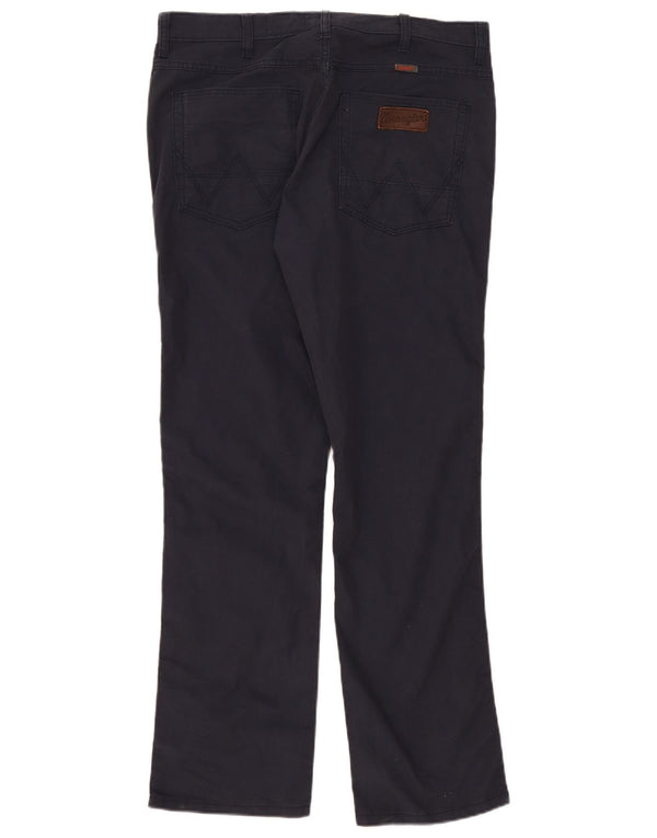 Pantaloni casual dritti elasticizzati Wrangler Arizona da uomo W36 L32 blu navy
