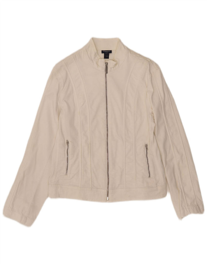 Giubbotto bomber da donna Gant UK 12 cotone bianco medio