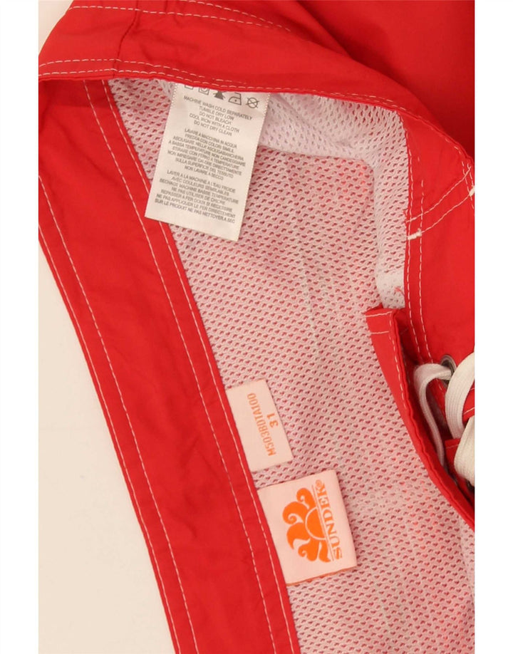 Pantaloncini da bagno da uomo Sundek rosso medio in poliestere