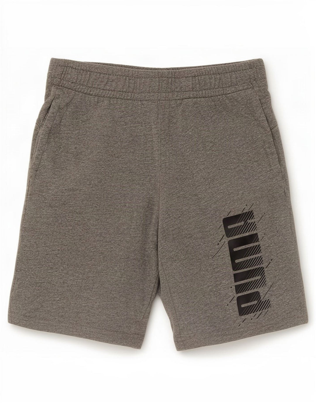 Pantaloncini sportivi grafici Puma da ragazzo 9-10 anni in cotone grigio
