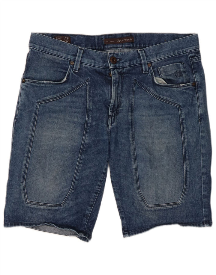 Pantaloncini di jeans da uomo JECKERSON W34 grande cotone blu