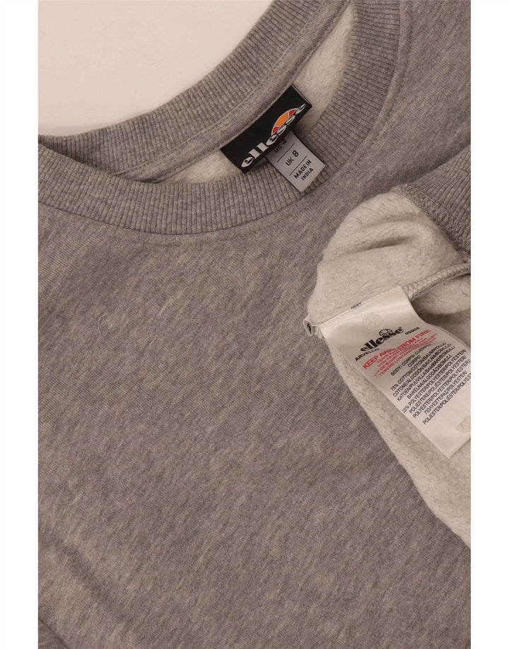 Felpa da donna Ellesse Maglione UK 8 Small Cotone chiazzato grigio