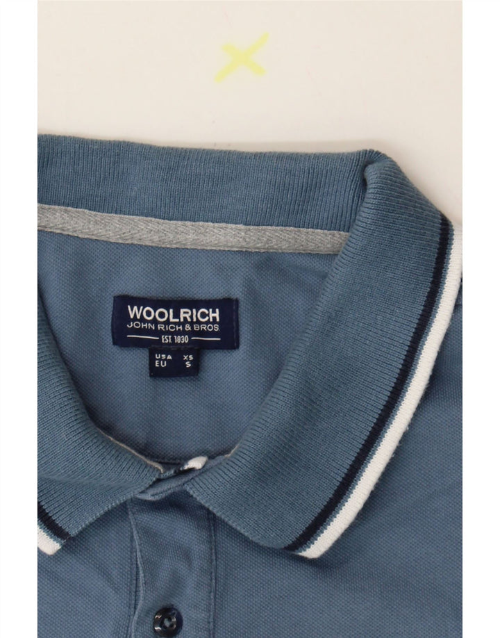 WOOLRICH Mens Polo Shirt Small Blue Cotton Vintage Woolrich and Second-Hand Woolrich from Messina Hembry 