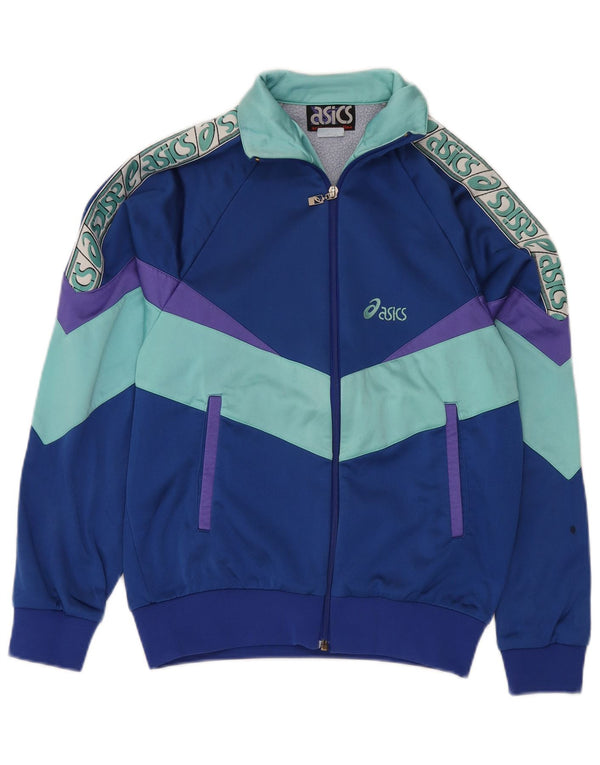 Giacca da tuta grafica ASICS da uomo IT 46 Small Blue Colourblock