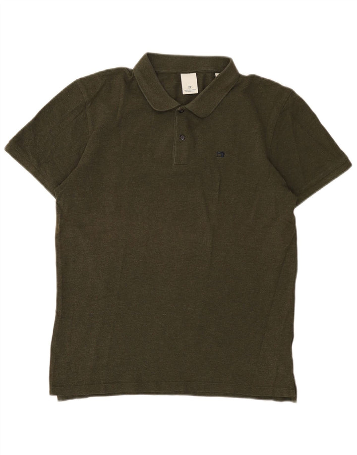 Polo da uomo Scotch & Soda in cotone kaki medio