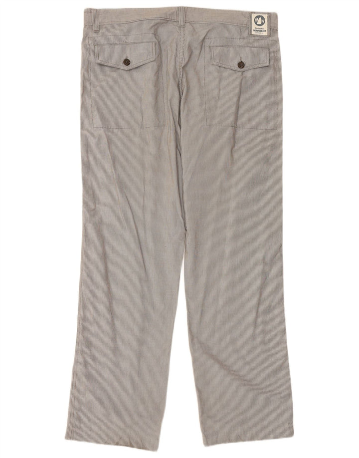 Pantaloni chino dritti da uomo MURPHY & NYE W38 L33 gessato grigio