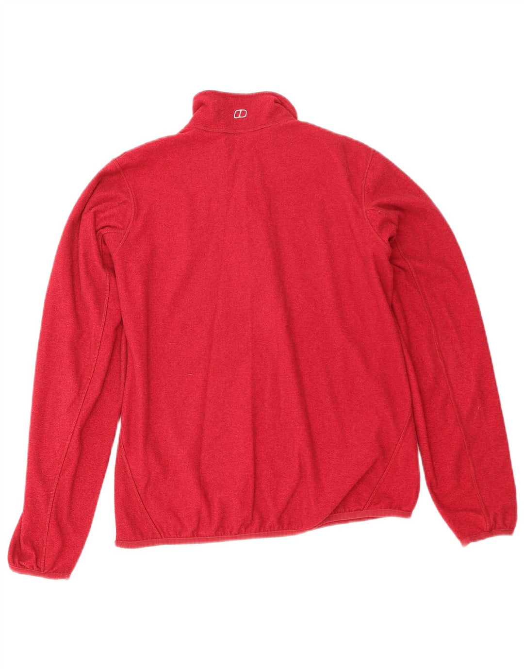 Maglione in pile da donna Berghaus con zip e collo UK 12 medio rosso poliestere