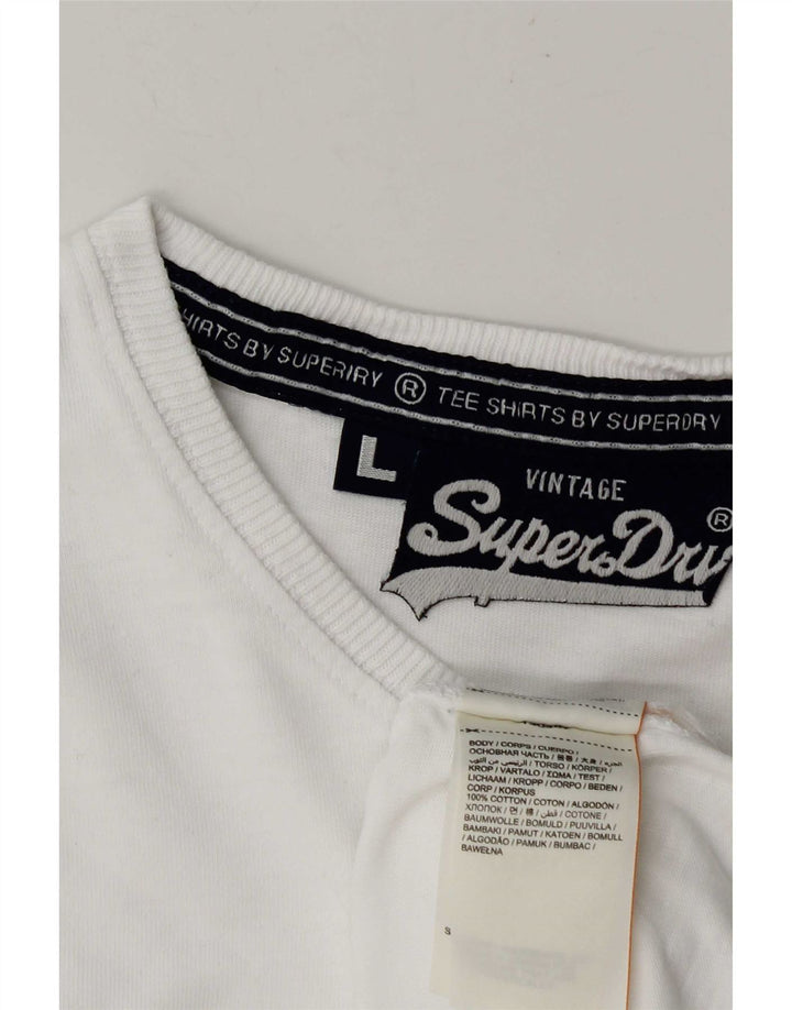 T-shirt da uomo Superdry Top grande in cotone bianco