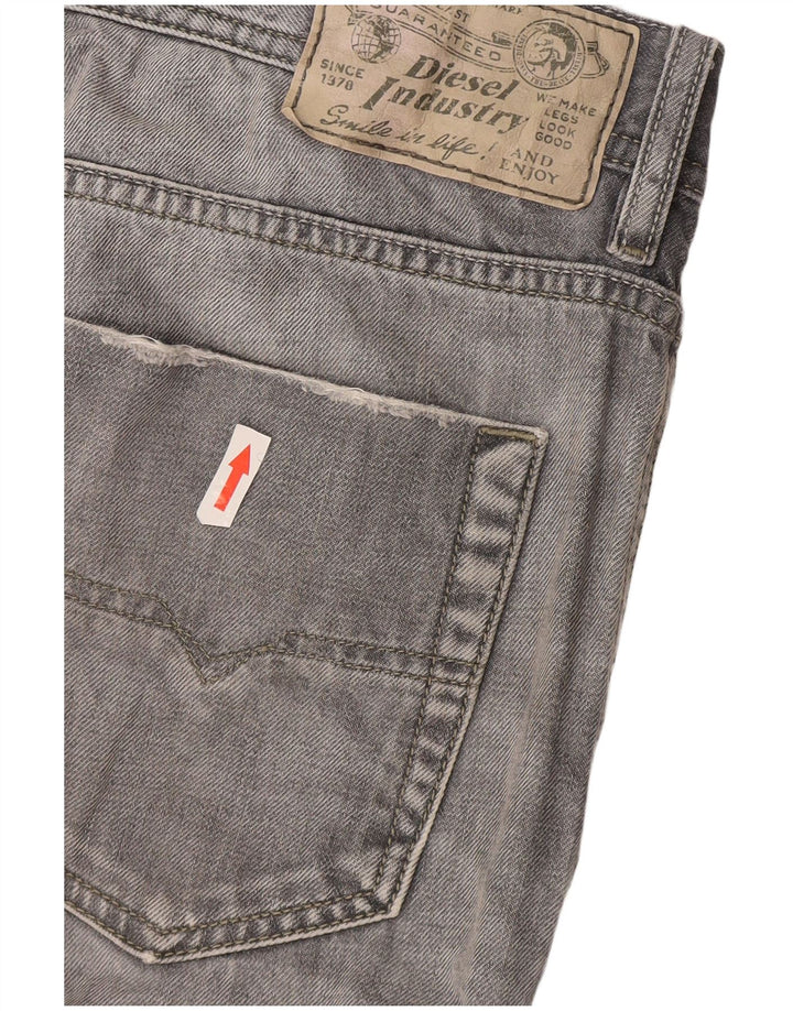 Diesel Uomo Kakee Carrot Slim Jeans W32 L30 Cotone Grigio
