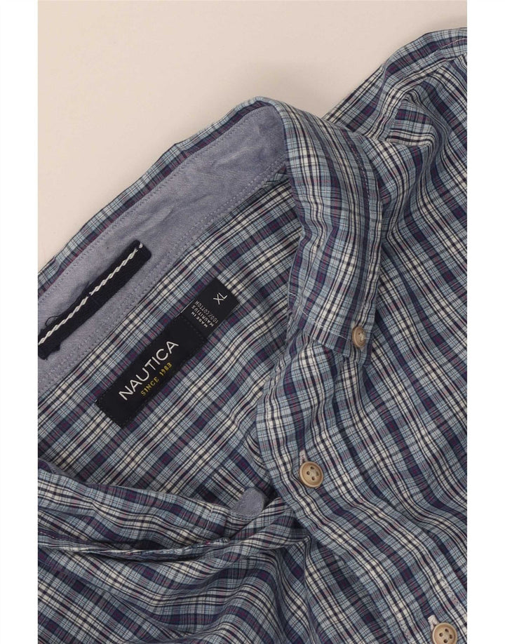 Camicia da uomo Nautica XL in cotone a quadri blu