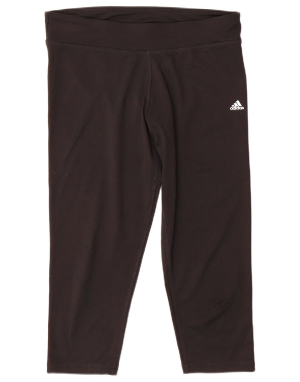 Leggings Adidas Climalite Capri da donna UK 16/18 Large Nero Poliestere