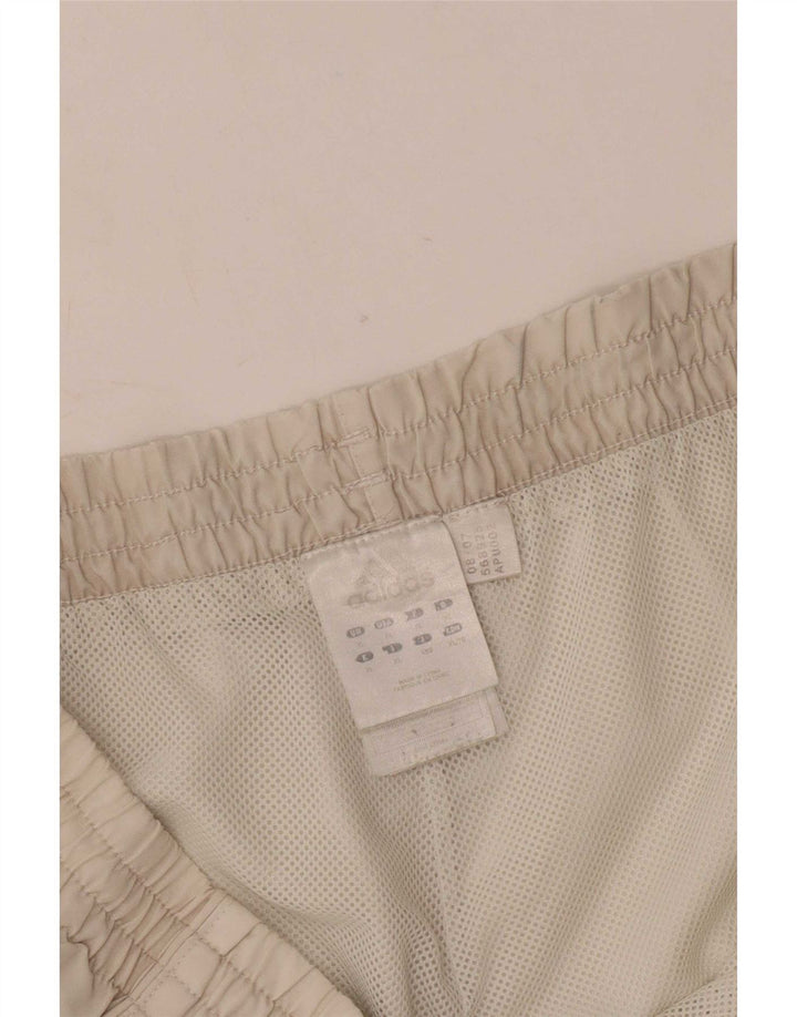 Pantaloncini sportivi da uomo Adidas XL in poliestere bianco sporco