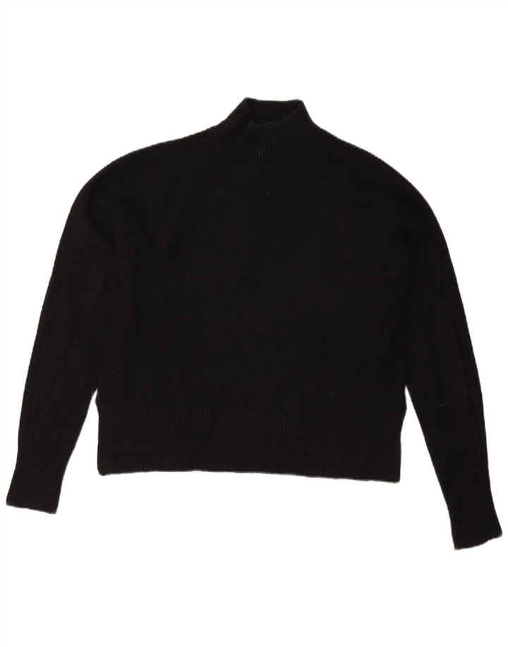 Maglione maglione oversize con collo dolcevita da donna Jack Wills UK 8 piccolo nero