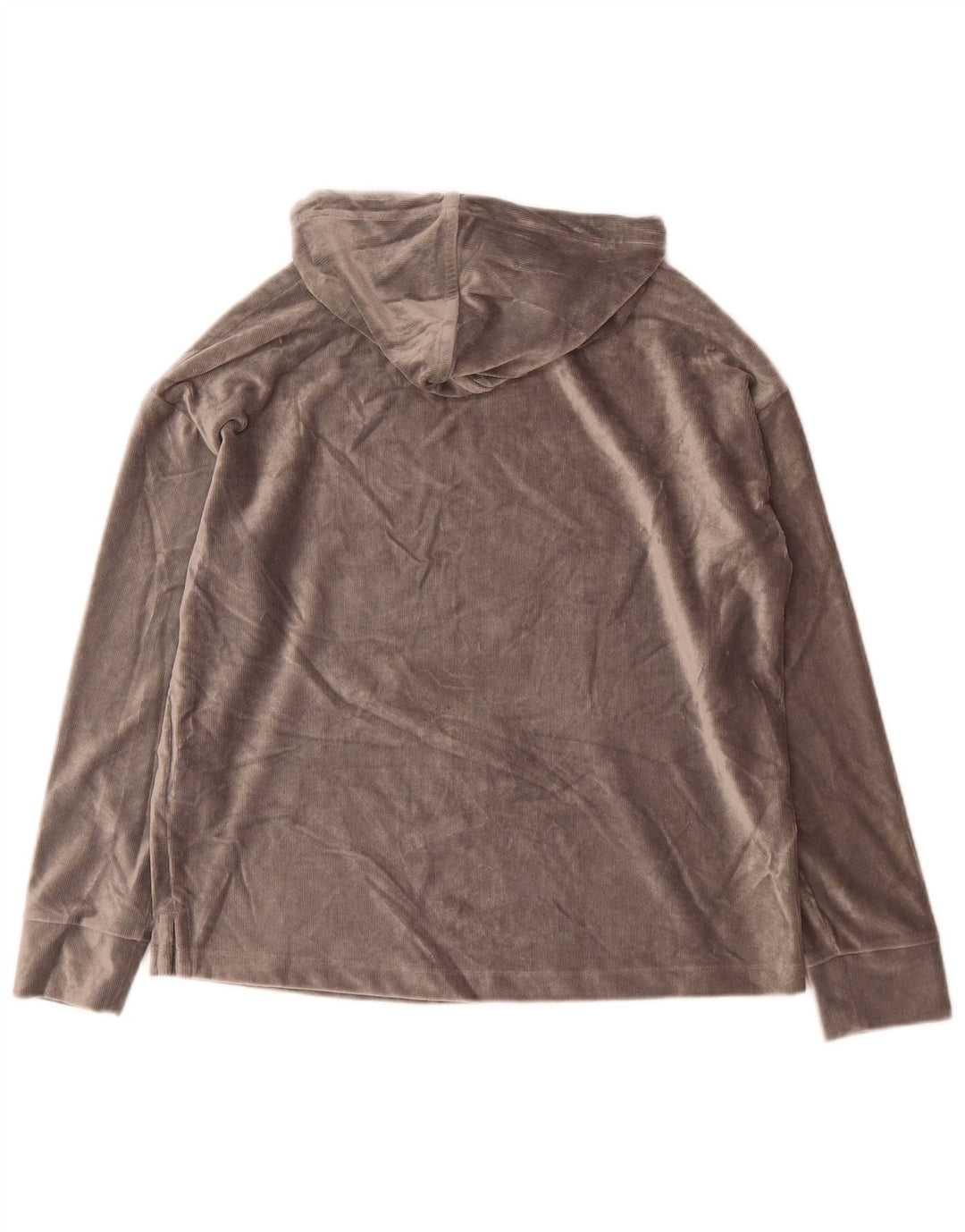 Maglione oversize con cappuccio in velluto da donna Marks & Spencer UK 8 piccolo grigio