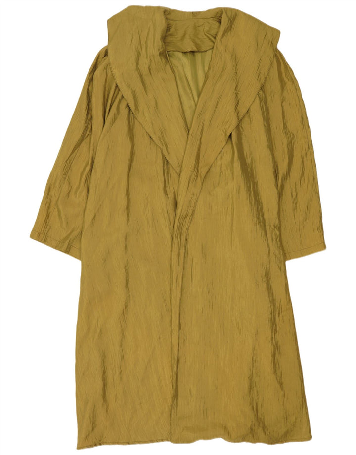 Soprabito oversize da donna vintage UK 14 poliestere kaki medio