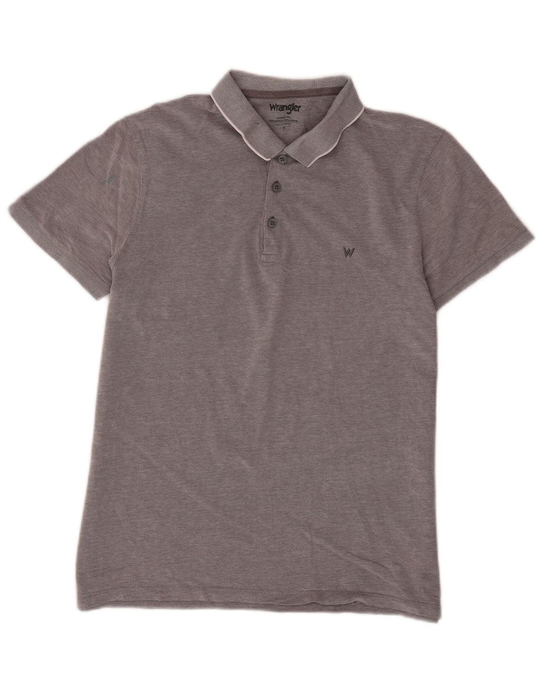 Polo da uomo Wrangler in cotone grigio medio