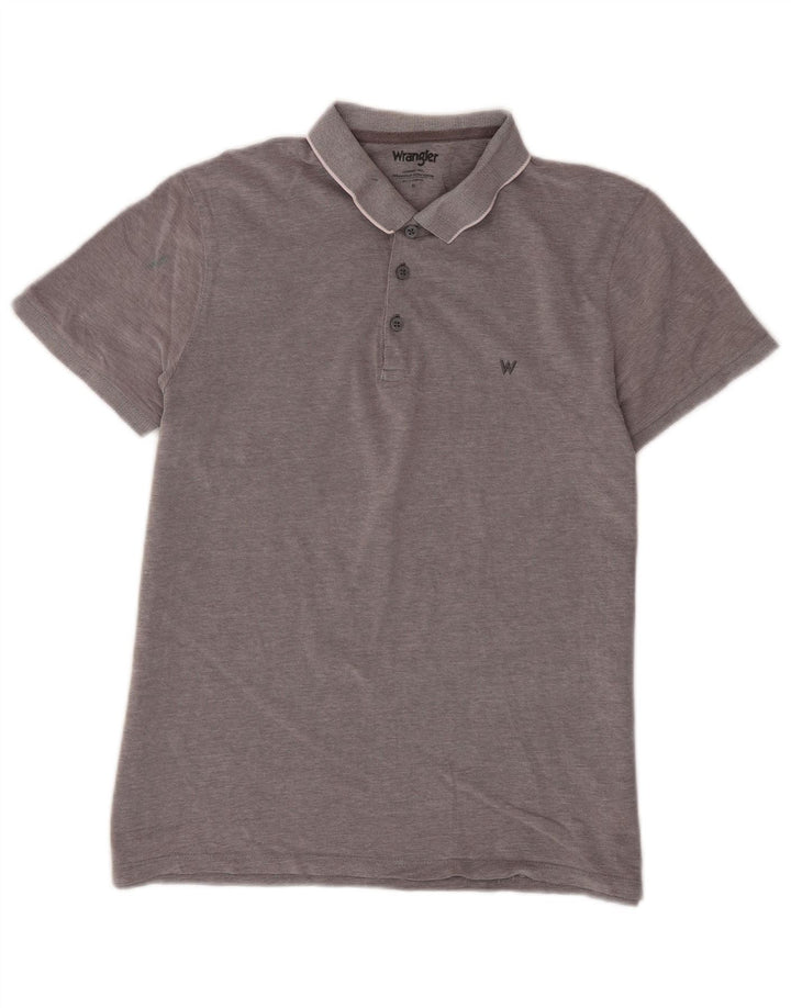 Polo da uomo Wrangler in cotone grigio medio