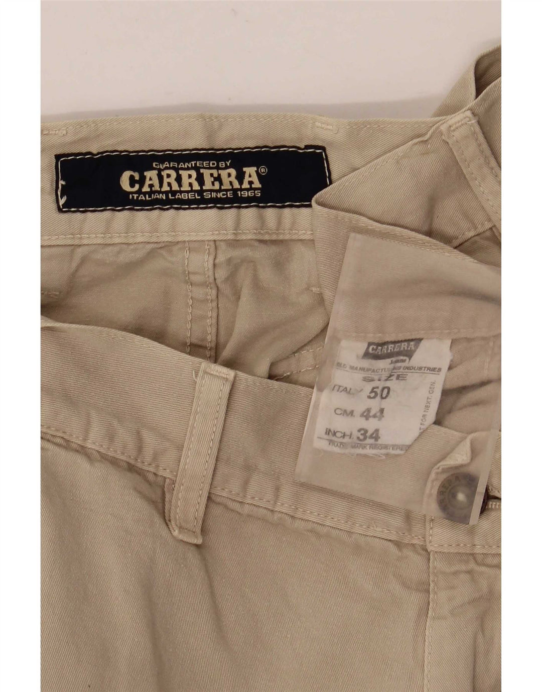 Pantaloncini cargo da uomo Carrera IT 50 Large W34 Cotone Beige