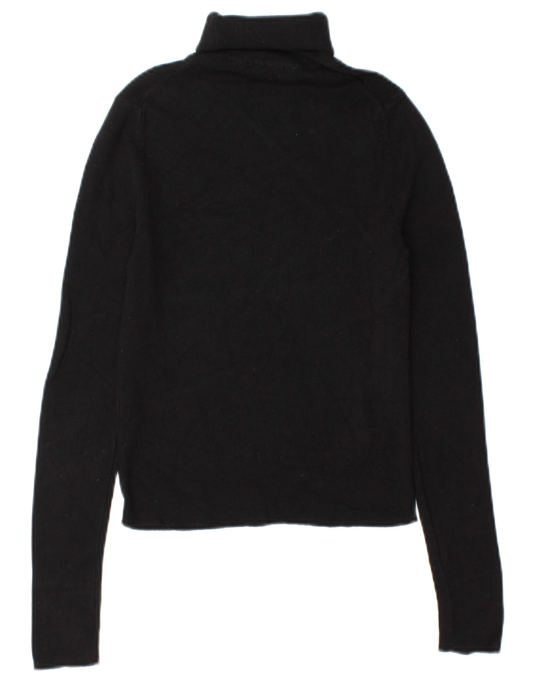 Maglione corto da donna Zara con collo alto UK 12 viscosa nera media