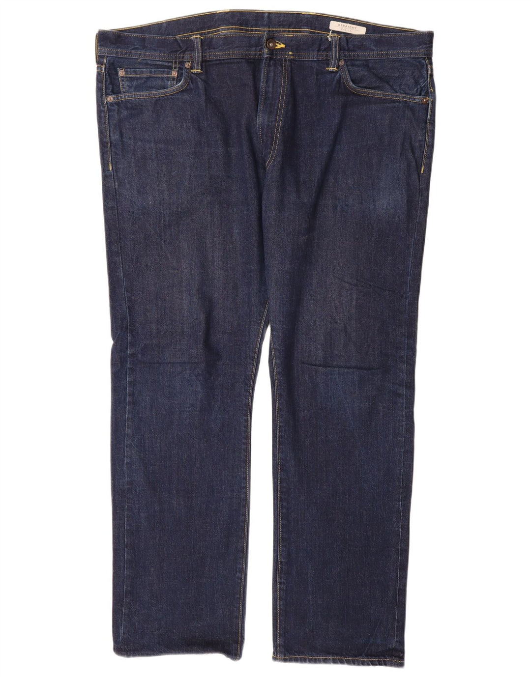 Jeans dritti da uomo Marks & Spencer W42 L31 cotone blu navy