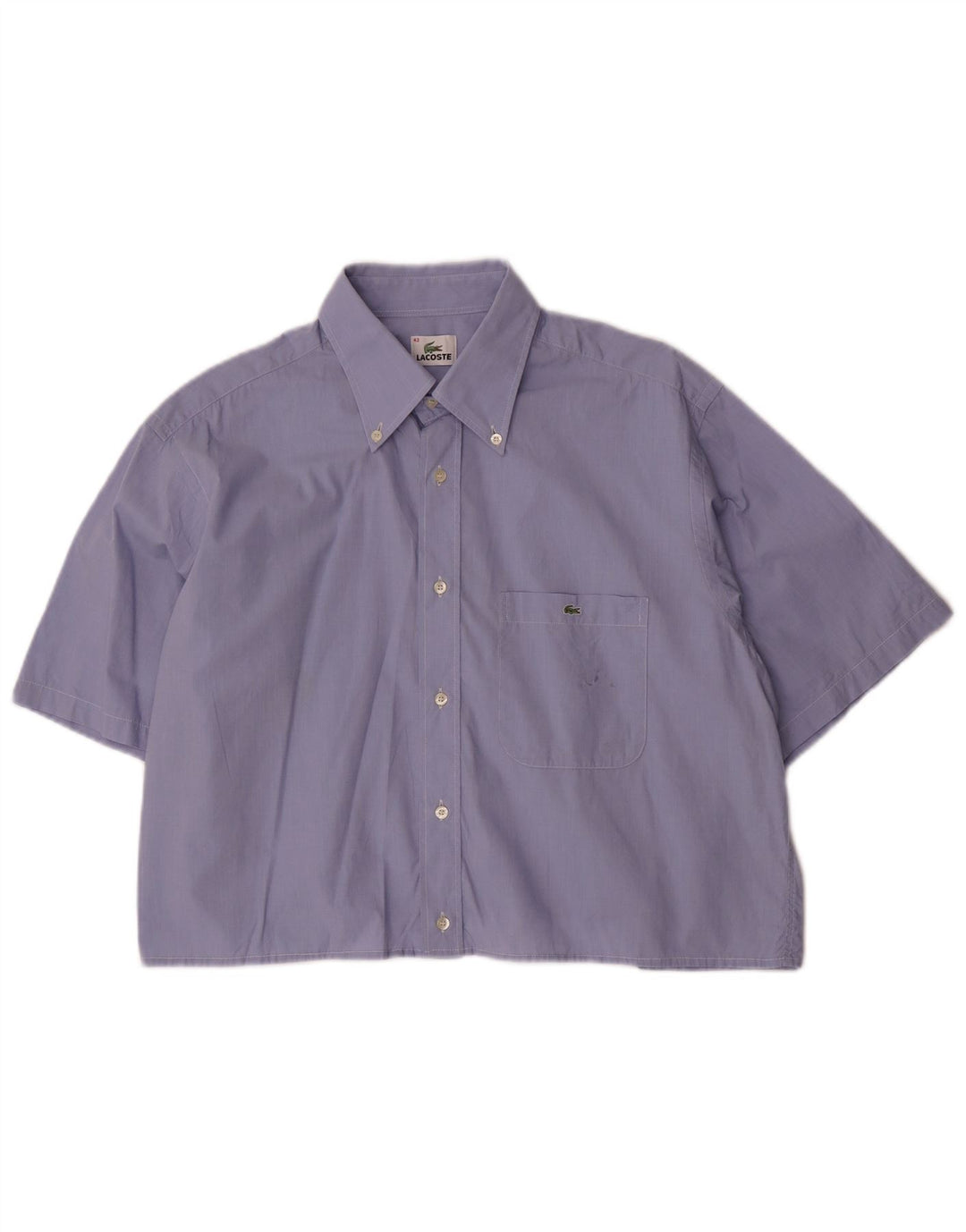 Camicia a maniche corte oversize corta da donna LACOSTE taglia 43 grande blu