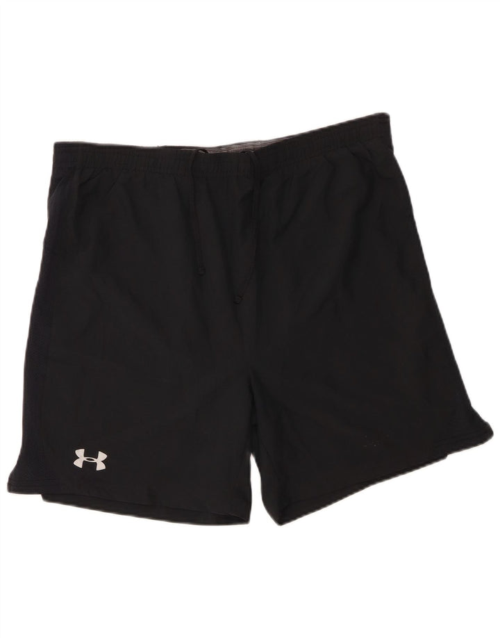 Pantaloncini sportivi Under Armour da uomo Heat Gear vestibilità regolare medio nero