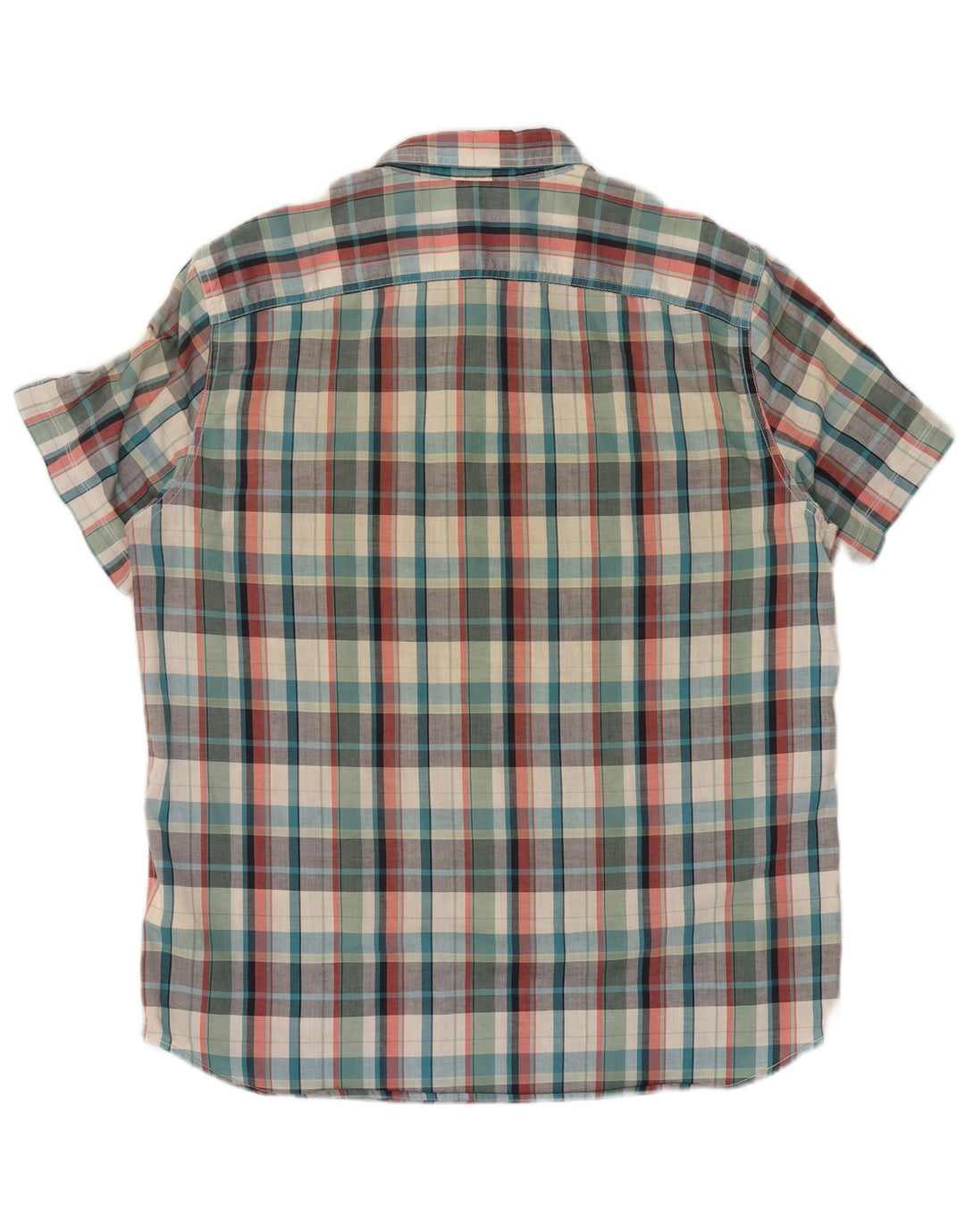 TIMBERLAND Camicia a maniche corte slim fit da uomo XL in cotone a quadri multicolore