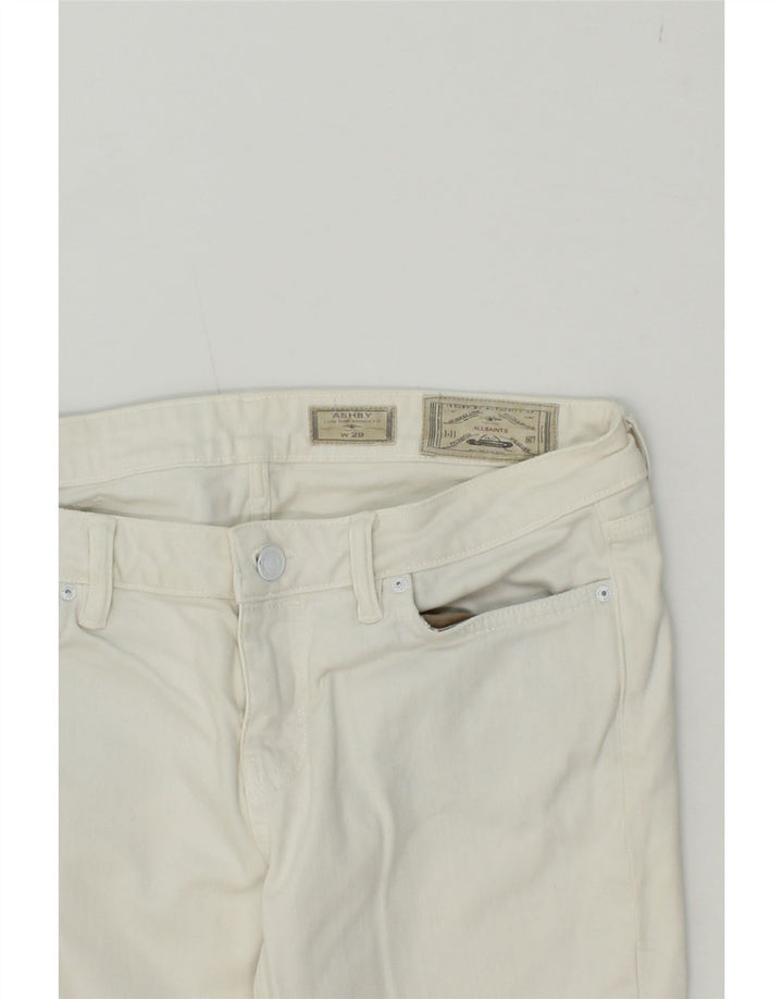 ALL SAINTS Womens Slim Jeans W29 L30 White Cotton Vintage All Saints and Second-Hand All Saints from Messina Hembry 