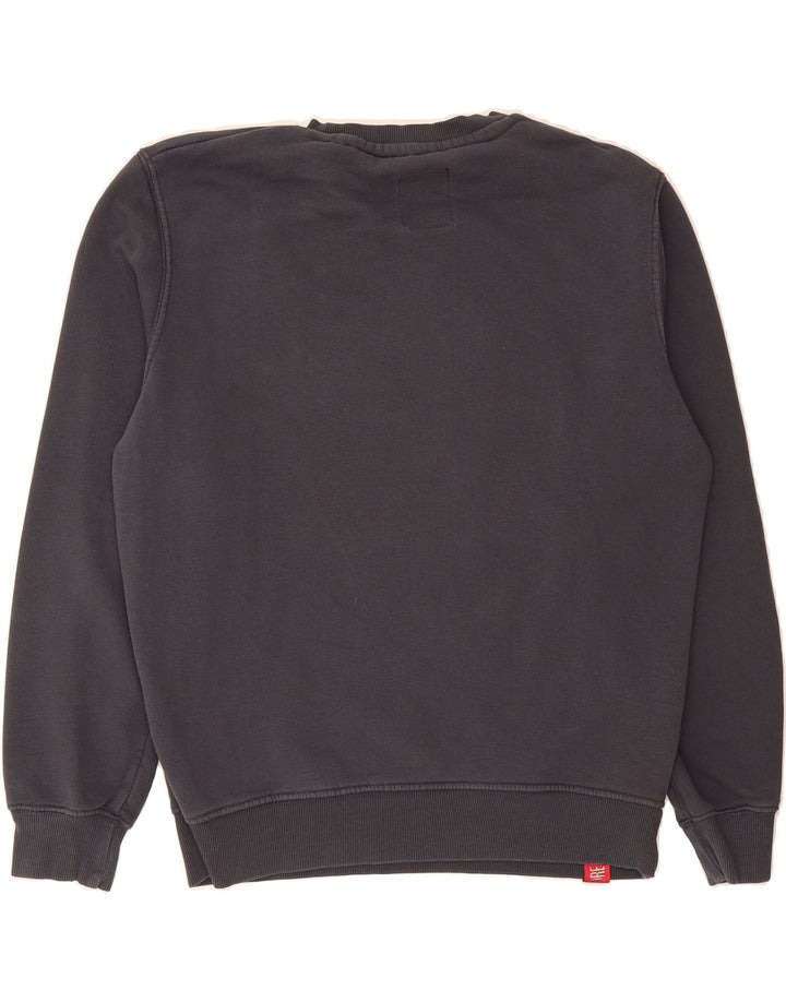 ALPHA INDUSTRIES Mens Graphic Sweatshirt Jumper Medium Navy Blue Cotton Vintage Alpha Industries and Second-Hand Alpha Industries from Messina Hembry 