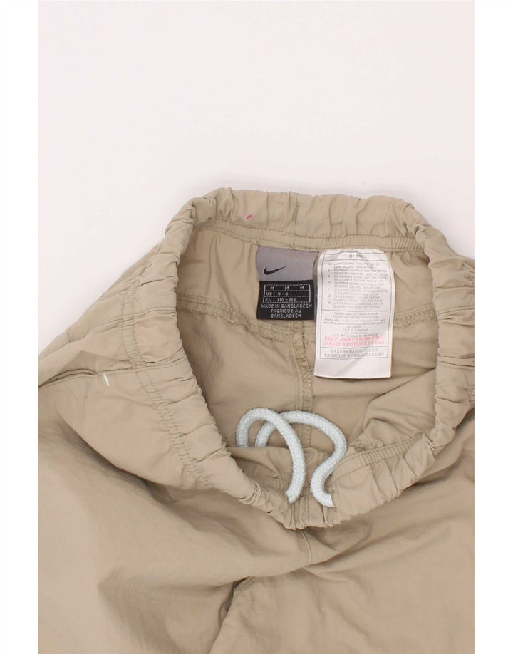 Pantaloni della tuta da ragazzo Nike 5-6 anni in poliestere beige medio