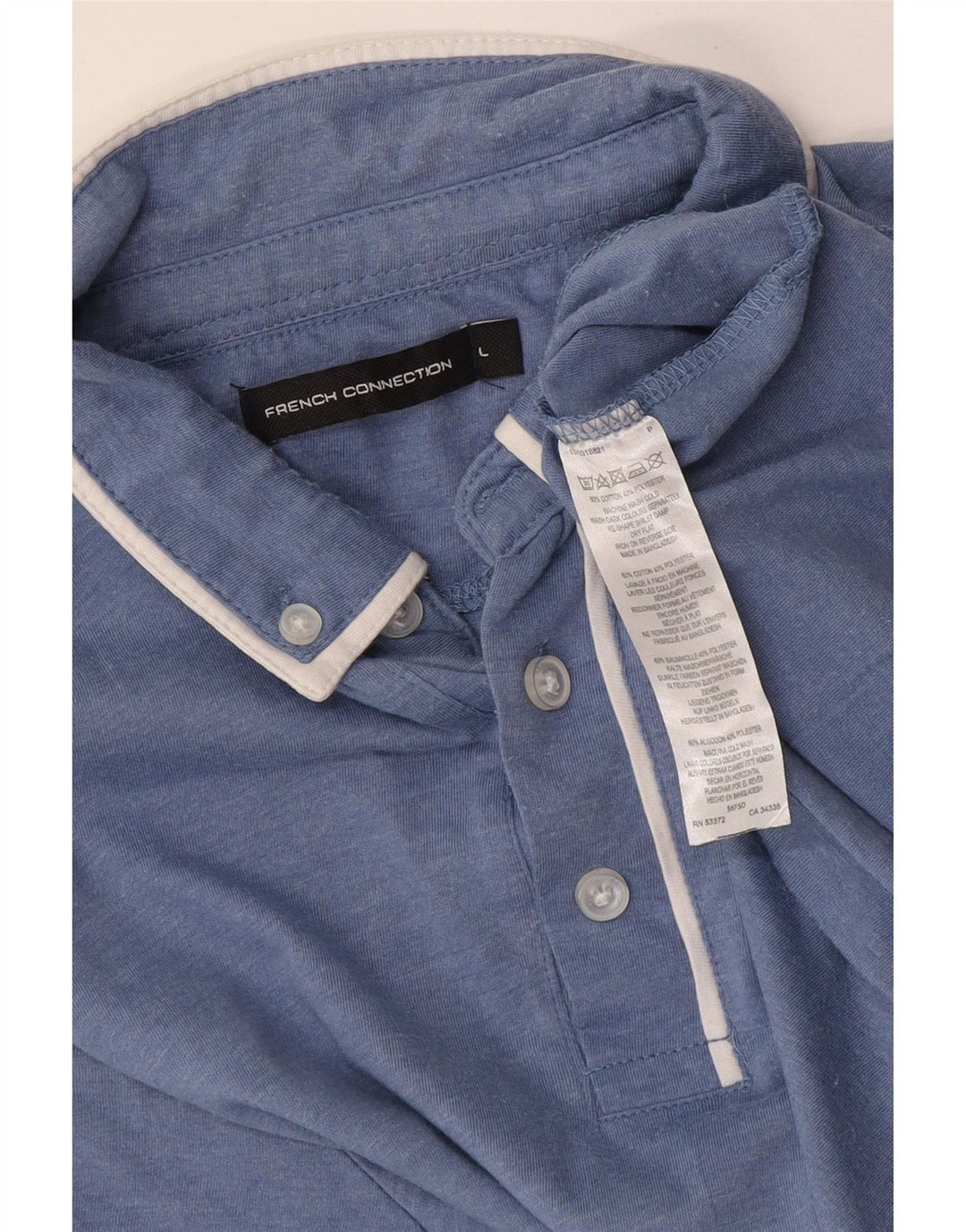 Polo da uomo French Connection grande in cotone blu