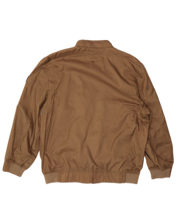 GANT Mens Bomber Jacket UK 36 Small Brown Polyester